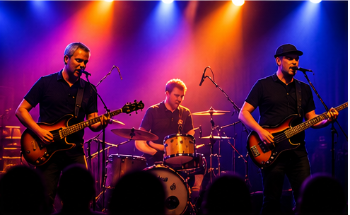 Band performing at a fundraising event